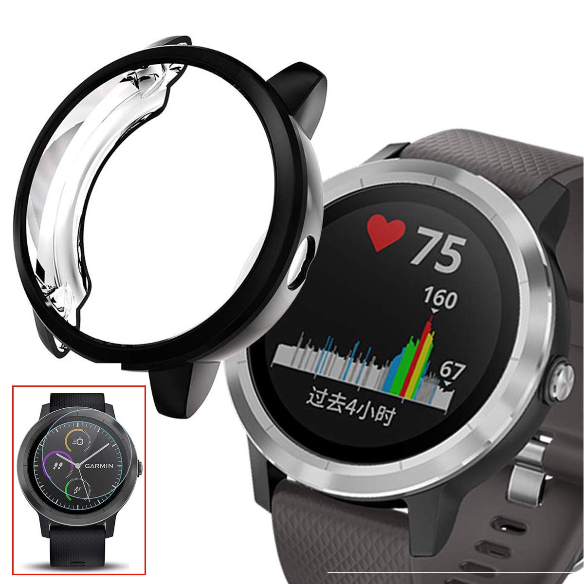 Amazon.co.jp: Garmin(ガーミン) vivoactive 3 【2枚ガラスフイルム+1